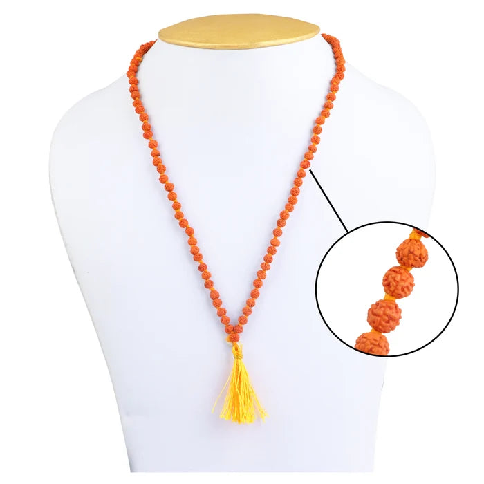 5 Mukhi Nepali Rudraksha Mala 5mm  With Lab Tested Certificate