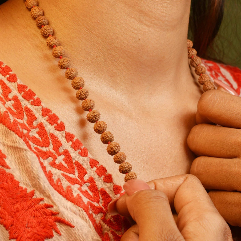 5 Mukhi Nepali Rudraksha Mala With Lab Tested Certificate