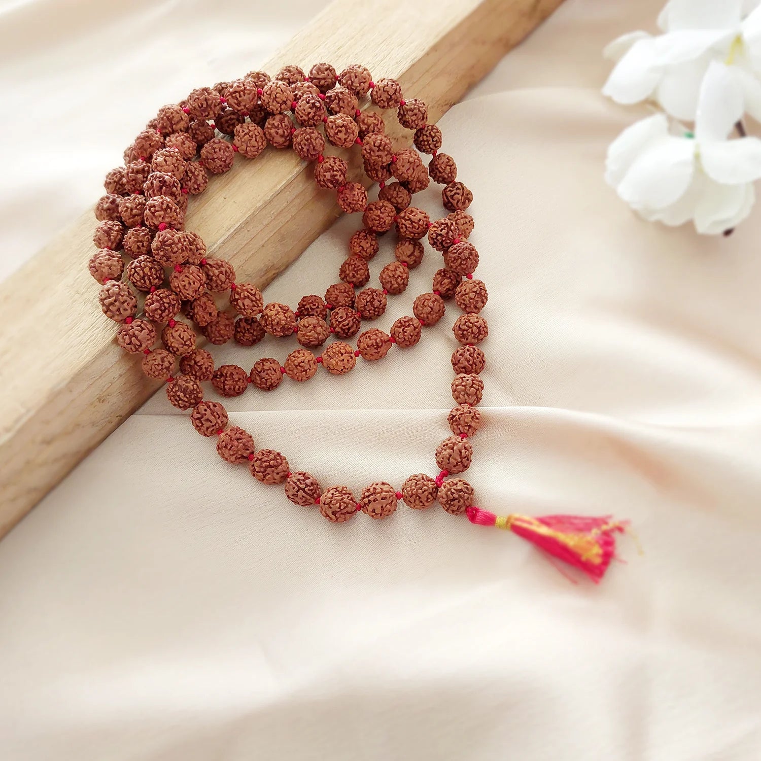 5 Mukhi Nepali Rudraksha Mala With Lab Tested Certificate